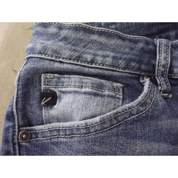 Kancan Jeans 11 x 29" Mid-Rise Blue Distressed Skinny Stretch destruction - Picture 6 of 13